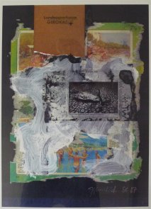 "Urlaub in der Dritten Welt",übermalte Collage 1986/87, Abgebildet in Salzgitterkatalog S. 29 und APEX, als Farbkopie DIN A3, Sammlung Christa Düwell