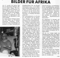 Artikel zur Aktion "Bilder für Afrika" in ketchup 05-88