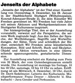 Artikel im Amtsblatt 02.12.1993